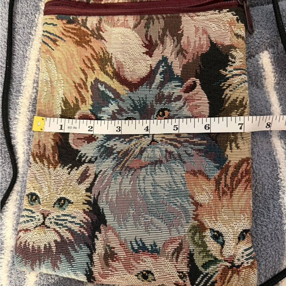 Cat Tapestry Crossbody Bag Purse - Picture 5 of 6